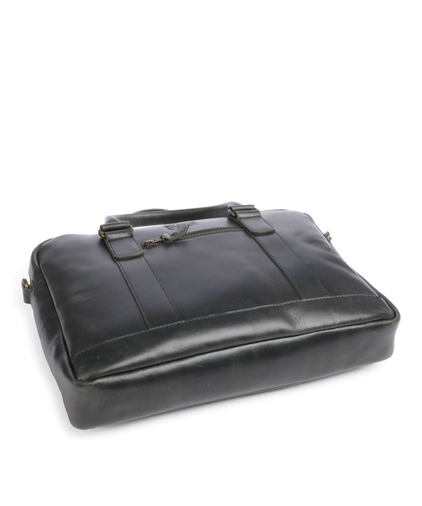 Buckle & Seam Crazy Horse Everett Briefcase anthracite
