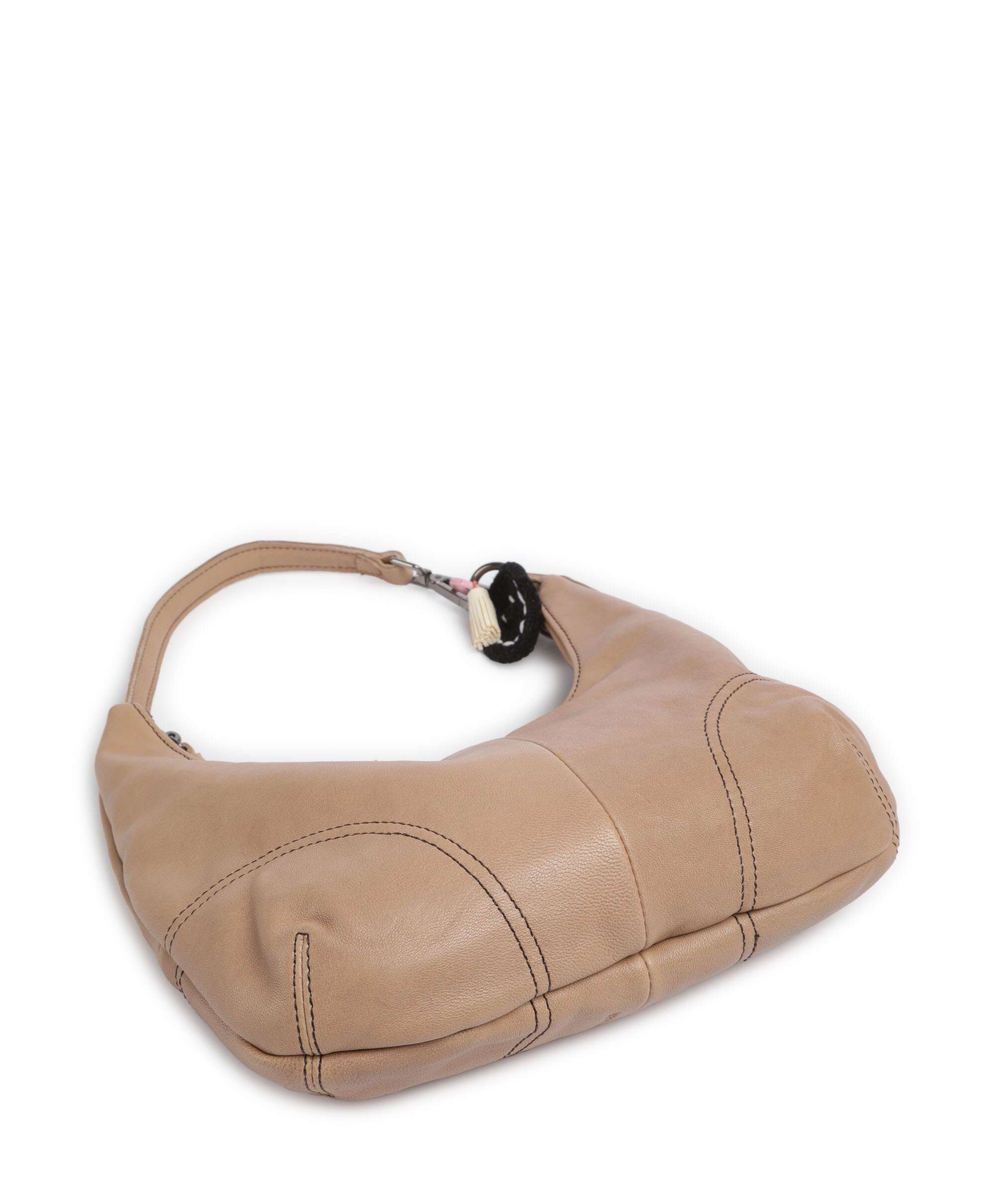 FredsBruder Take A Smile Midi Hobo bag milk coffee