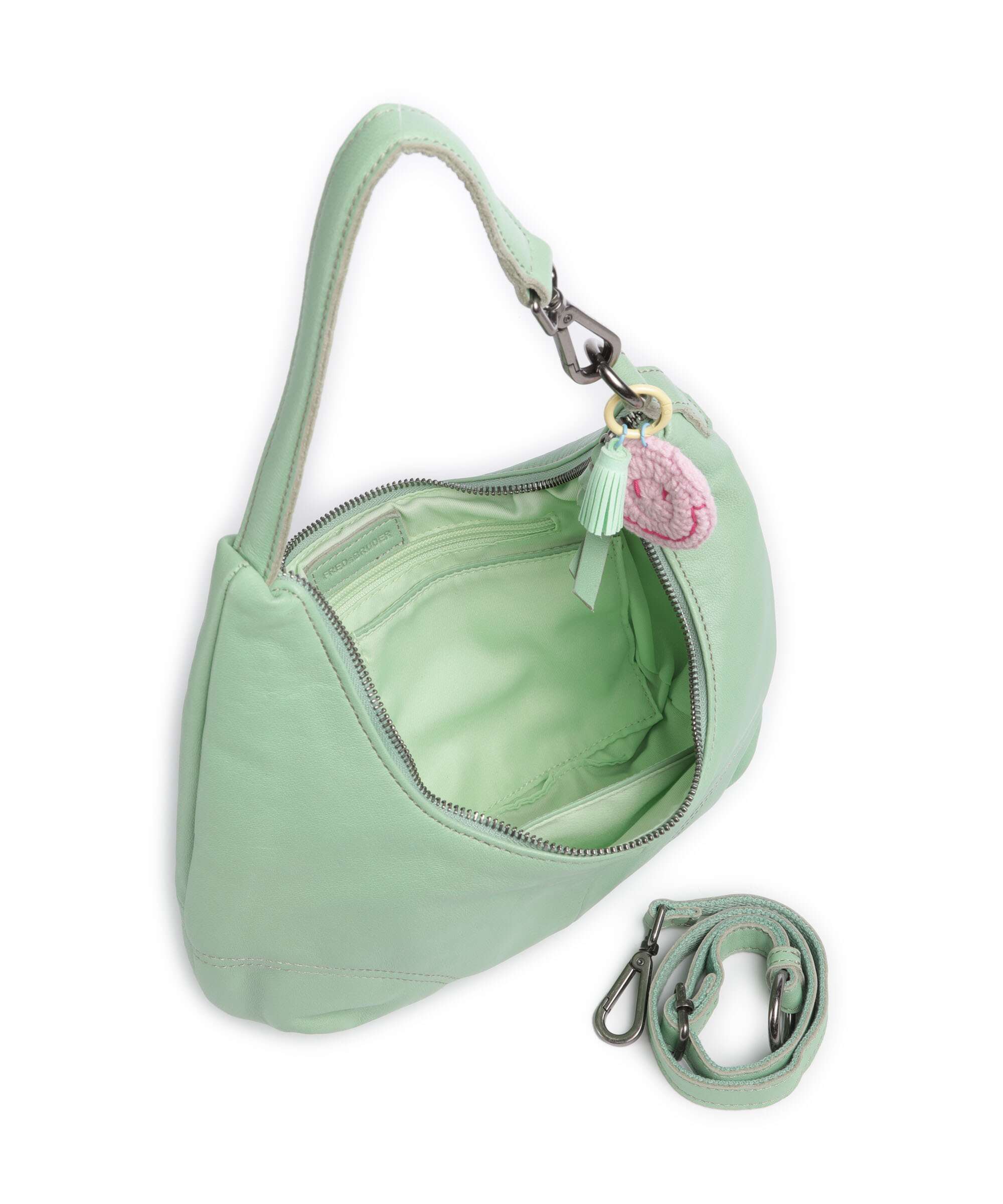 FredsBruder Take A Smile Midi Hobo bag fresh mint