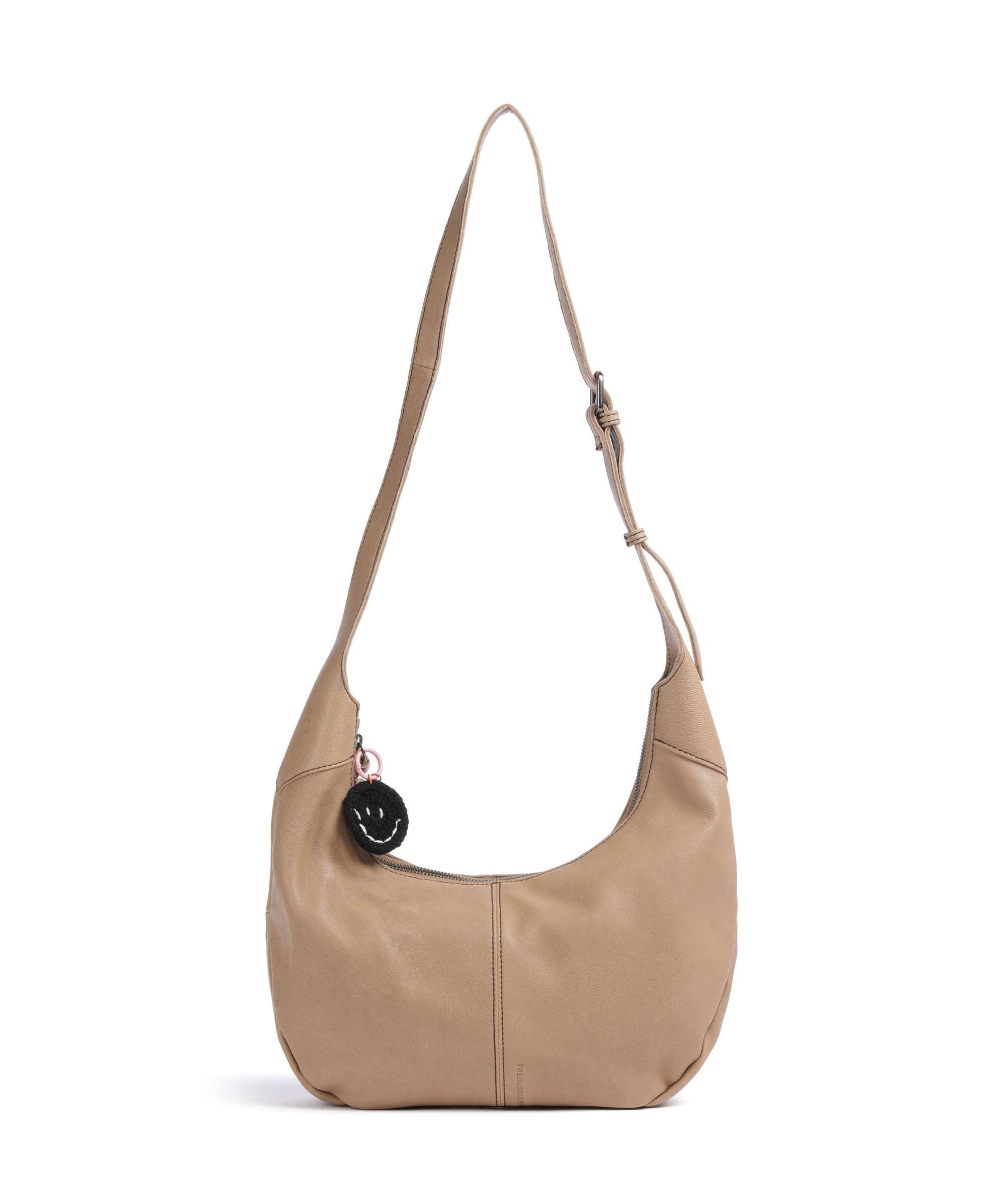 FredsBruder Take A Smile Big Hobo bag milk coffee