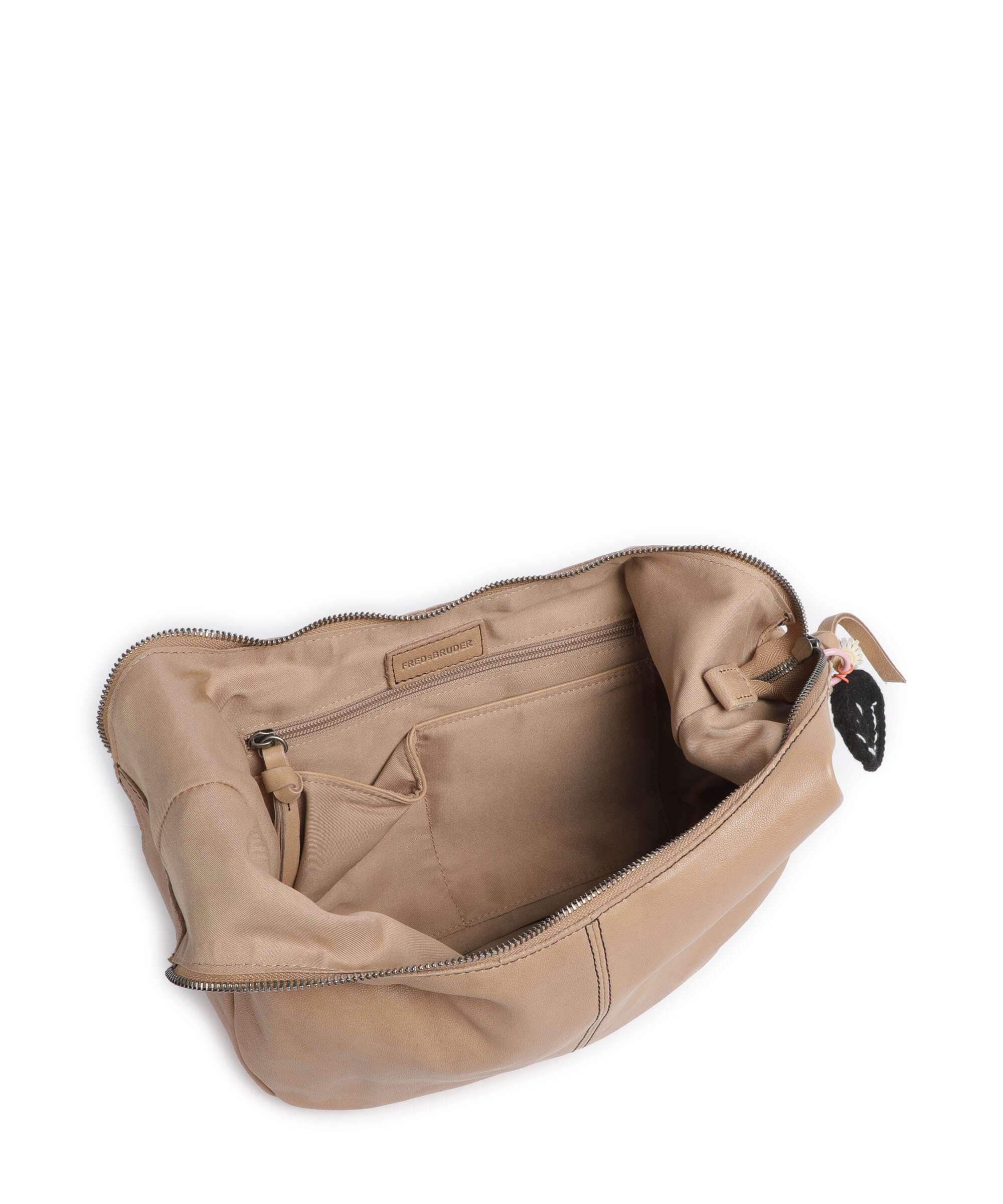 FredsBruder Take A Smile Big Hobo bag milk coffee