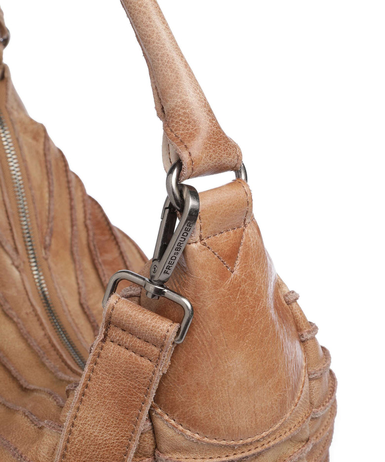 FredsBruder Bestseller Riffeltier S Hobo bag caramel
