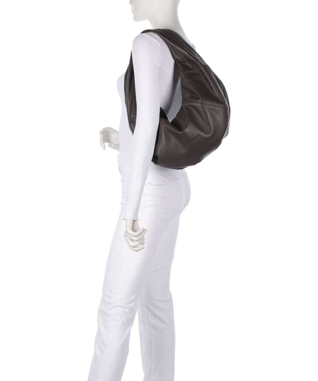 Les Visionnaires Greta Icon Silky Hobo bag chocolate brown
