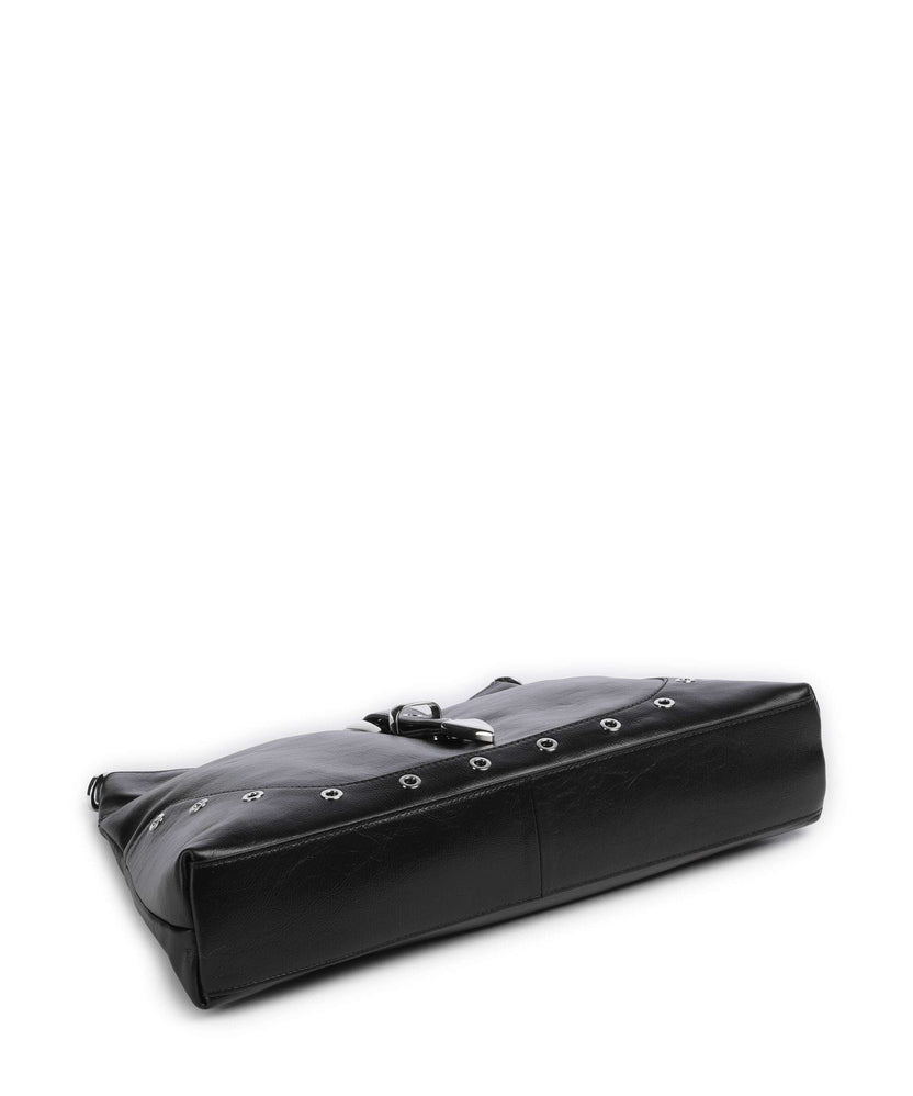 Les Visionnaires Elisa Rivet Glossy Hobo bag black