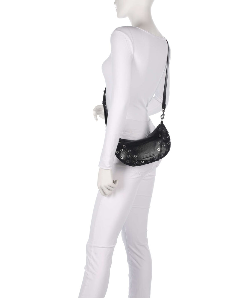 Les Visionnaires Enya Rivet Glossy Mini Shoulder bag black