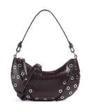 Les Visionnaires Enya Rivet Glossy Mini Sac porté épaule aubergine