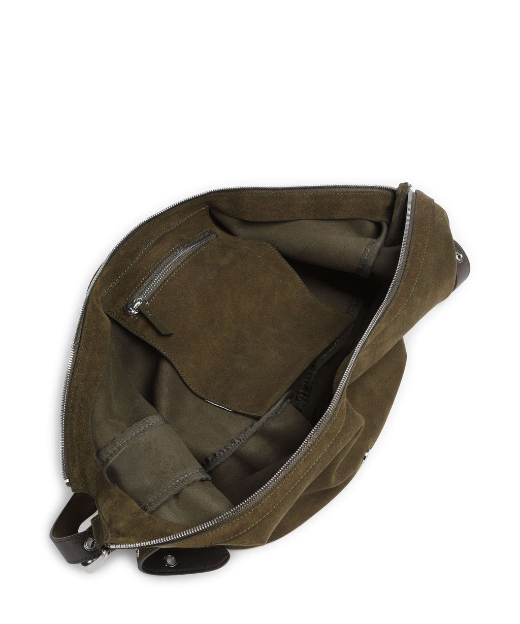 Les Visionnaires Enya Rebel Cozy Hobo bag deep jungle