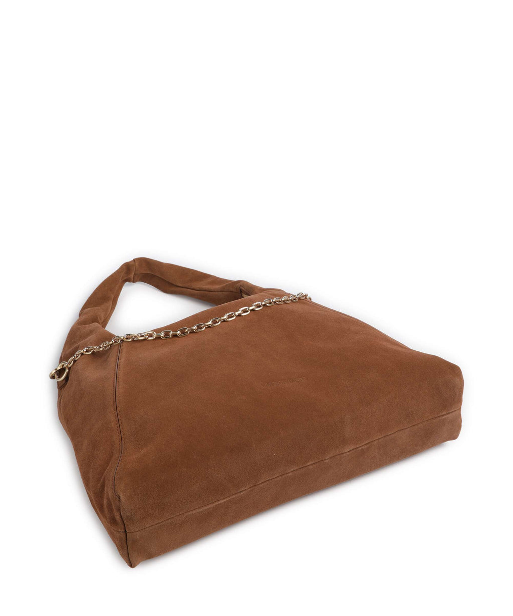 Les Visionnaires Jade Cozy Chain Hobo bag cognac