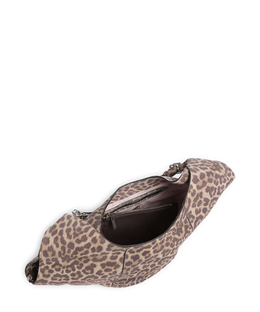 Les Visionnaires Amelie Cozy Chain Hobo bag leo print