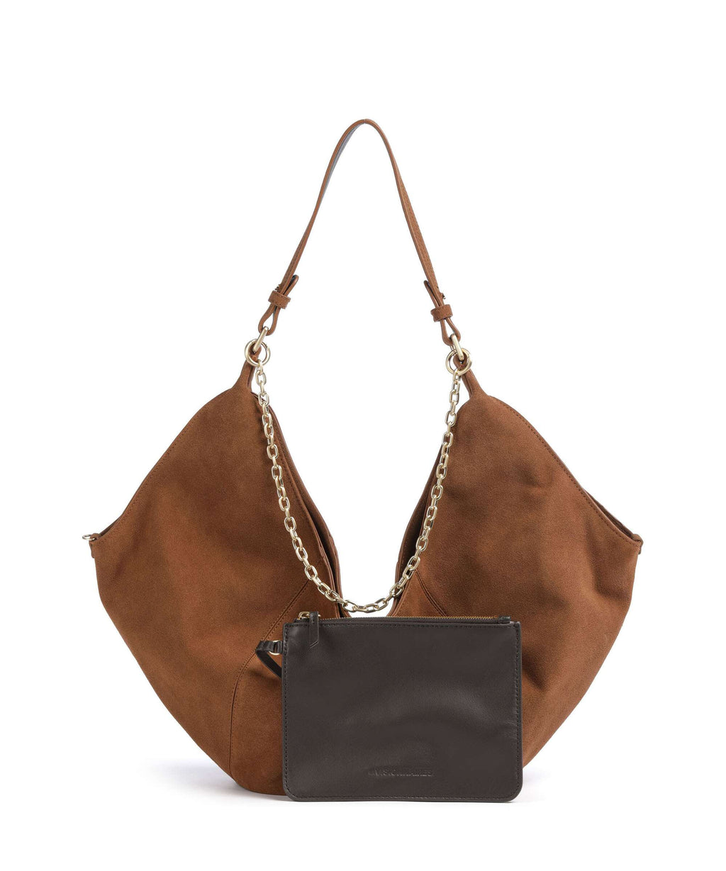 Les Visionnaires Amelie Cozy Chain Hobo bag cognac