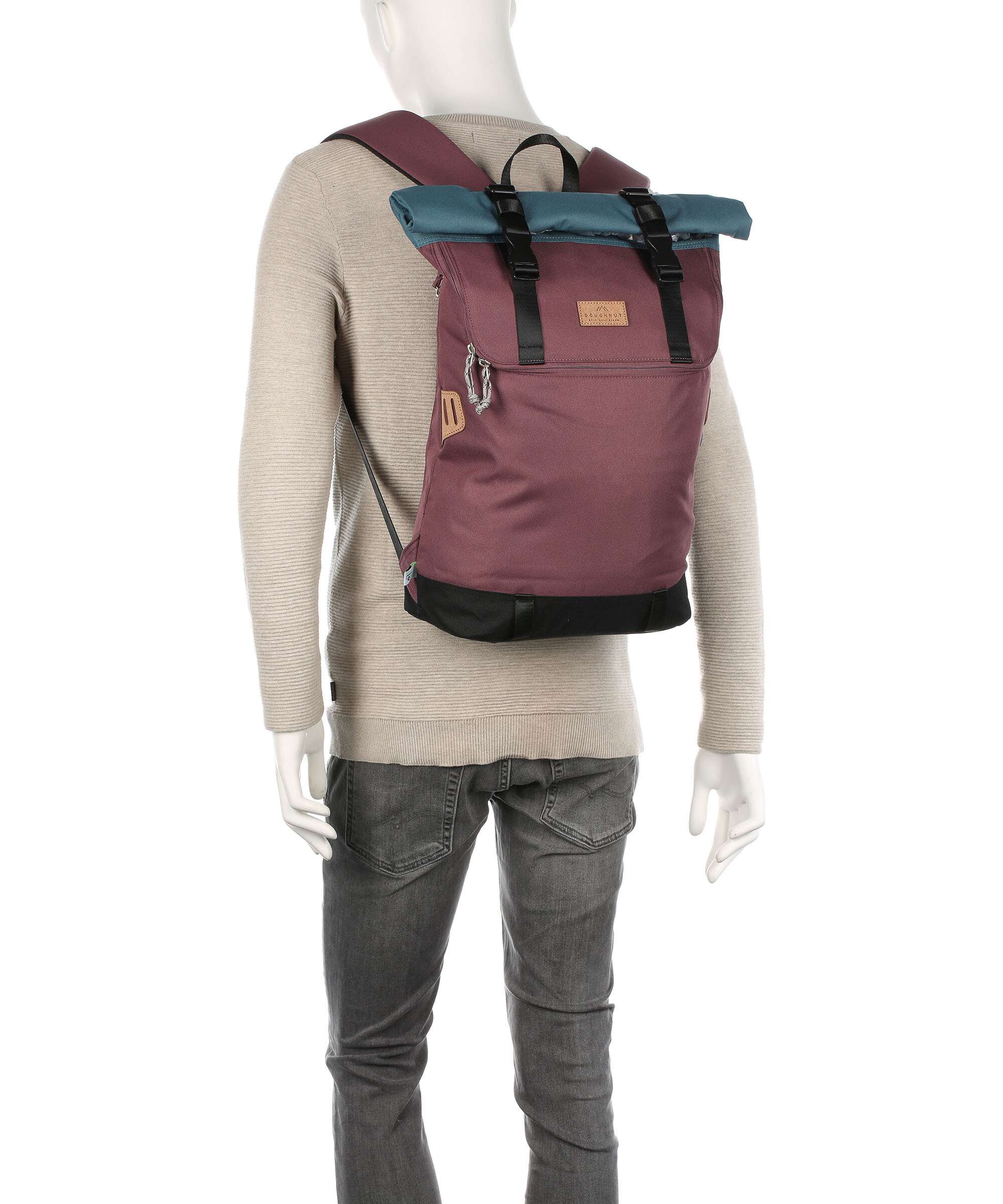 Doughnut Christopher Rolltop backpack chestnut/lake