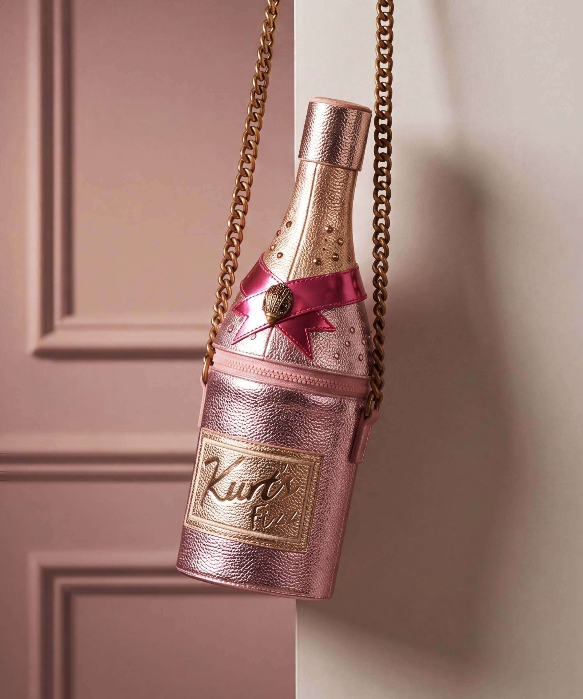 Kurt Geiger Champagne Bottle Crossbody bag pink