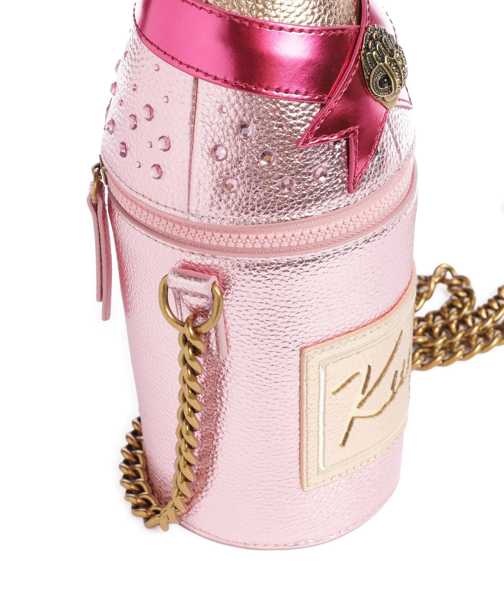 Kurt Geiger Champagne Bottle Crossbody bag pink