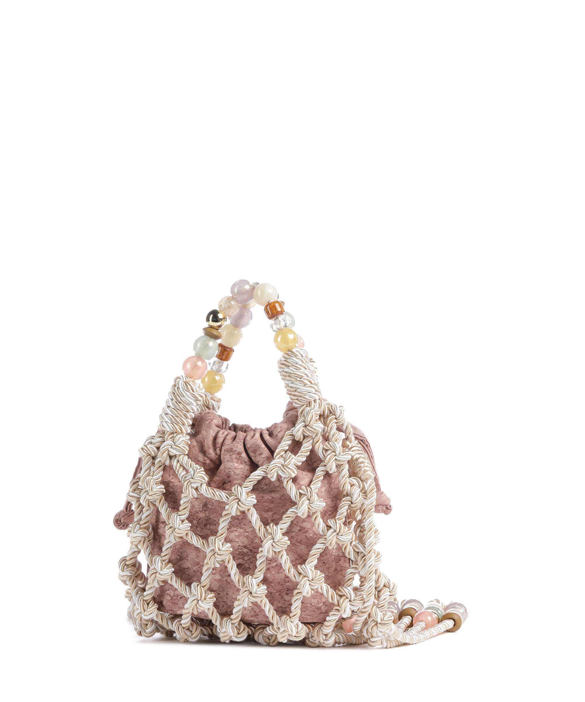 Kurt Geiger Macrame Mini Crossbody bag cream
