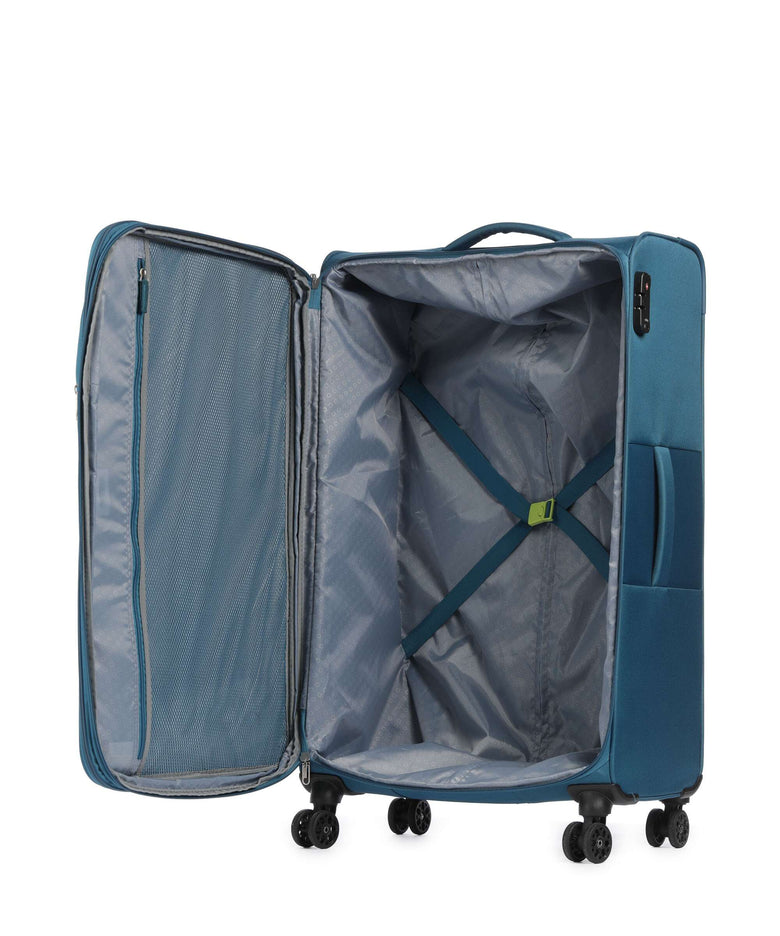American Tourister Deep Dive Spinner (4 wheels) teal/lime
