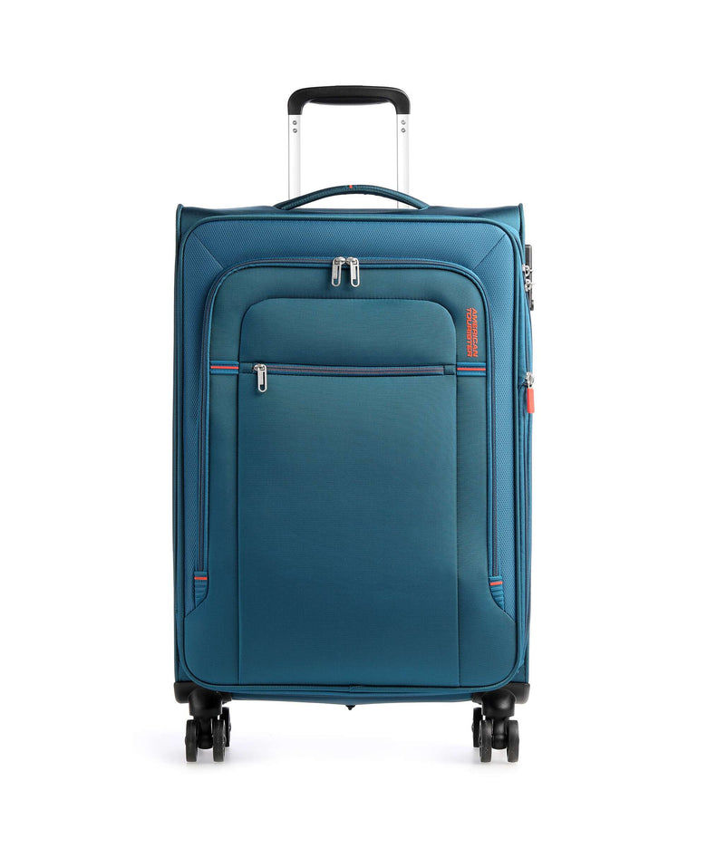 American Tourister Crosstrack Spinner (4 wheels) navy/orange