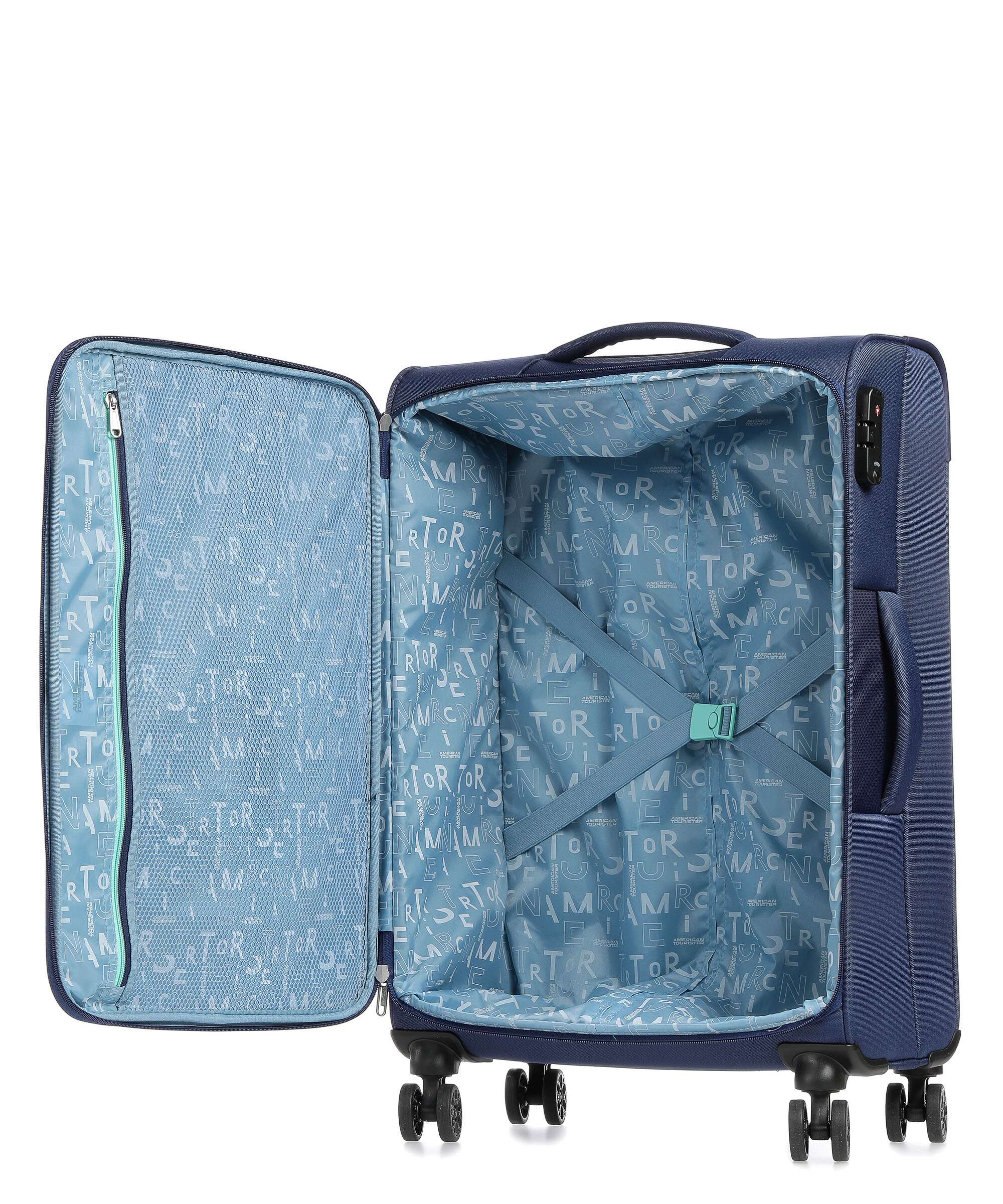 American Tourister Sea Seeker Spinner (4 wheels) combat navy