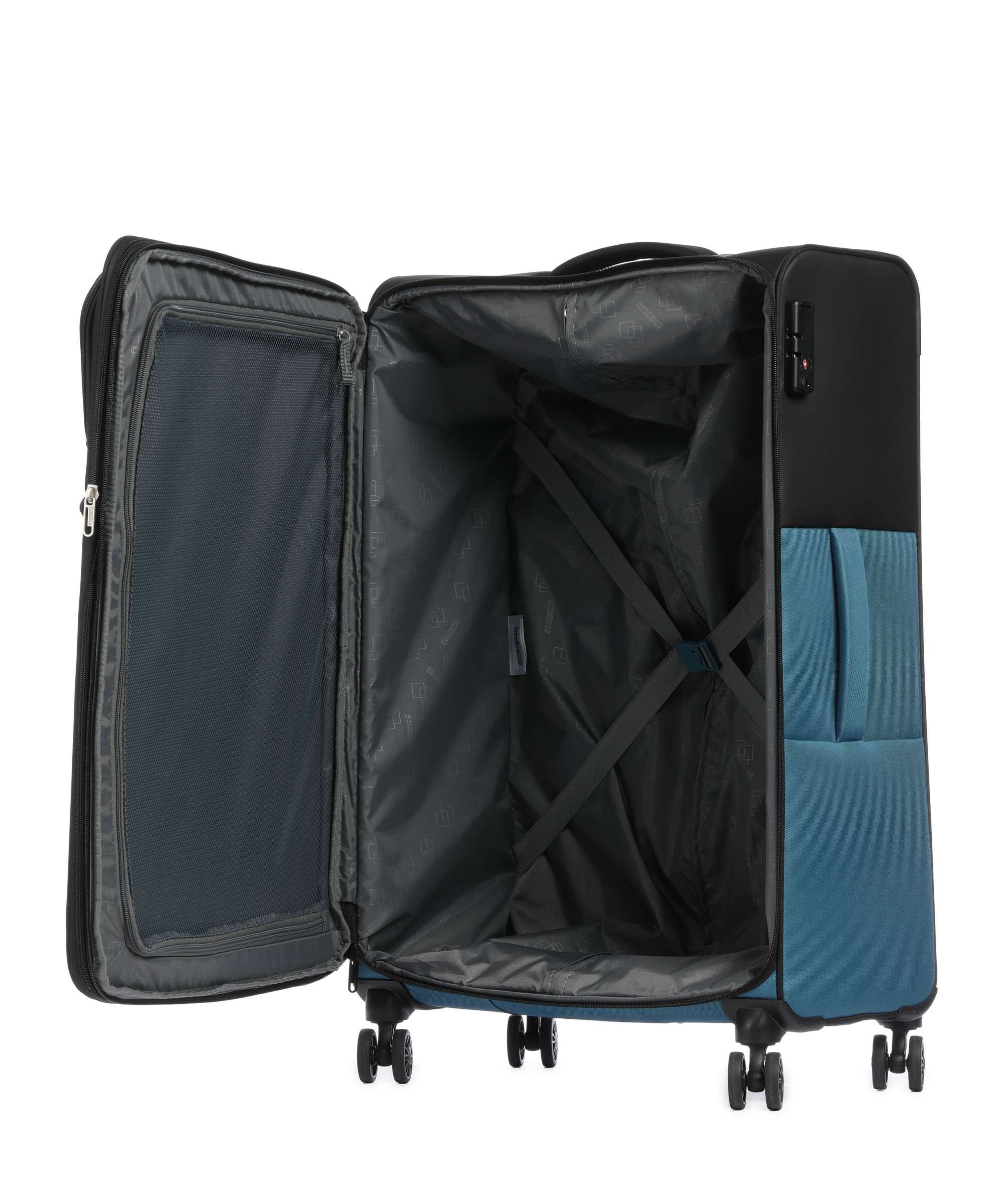 American Tourister Daring Dash L Spinner (4 wheels) black/blue