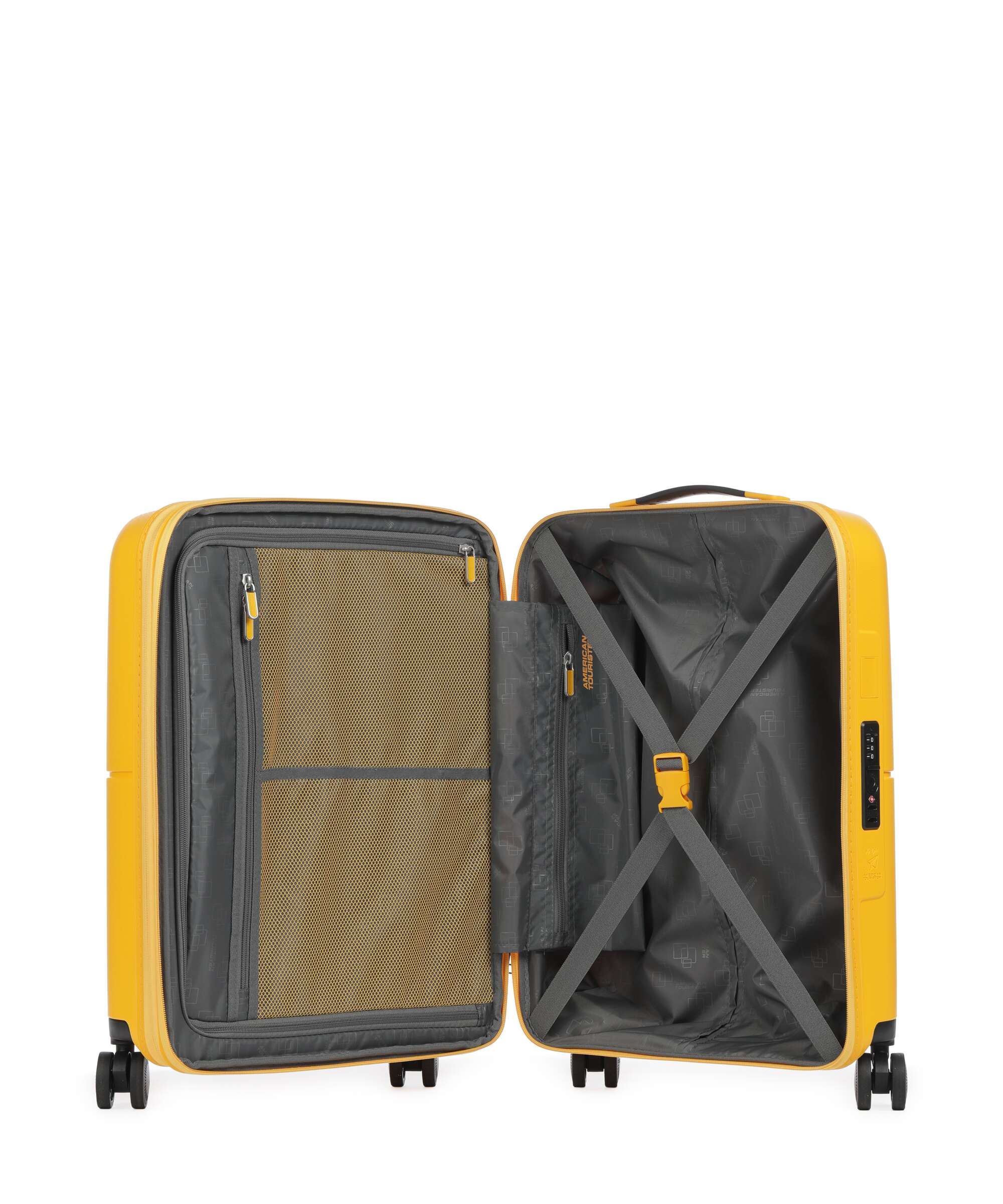 American Tourister Dashpop Spinner (4 wheels) golden yellow