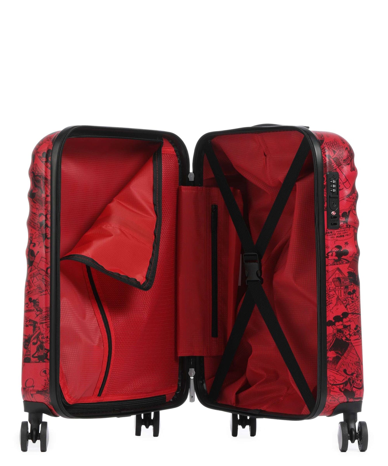 American Tourister Wavebreaker Disney Spinner (4 wheels) mickey comics red