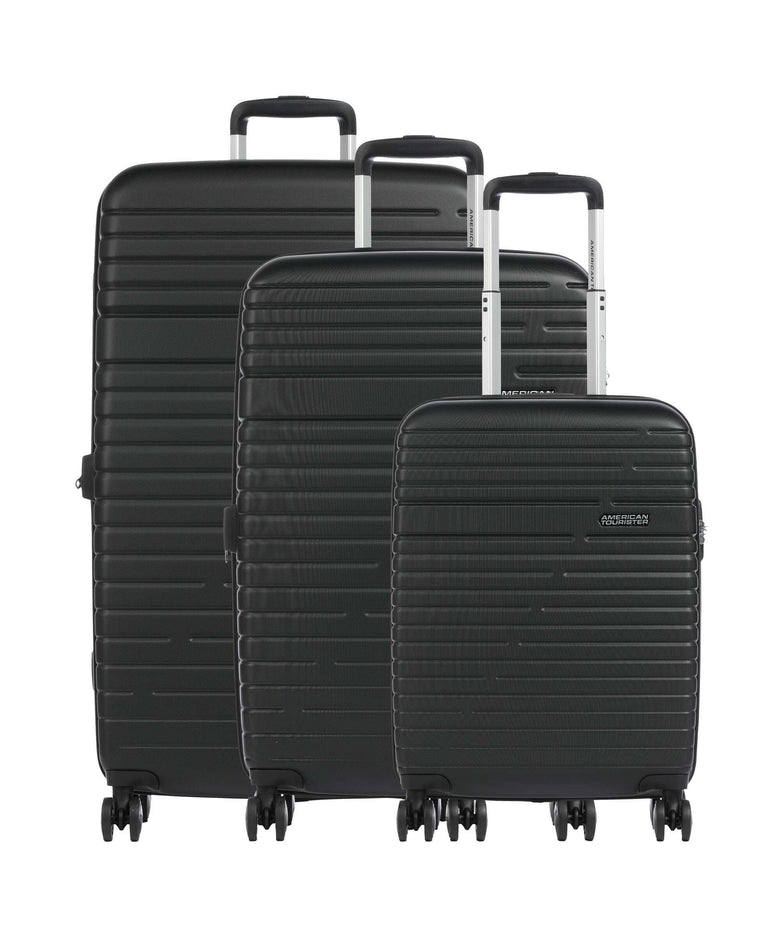 American Tourister Aero Racer Suitcase set (4 wheels) jet black