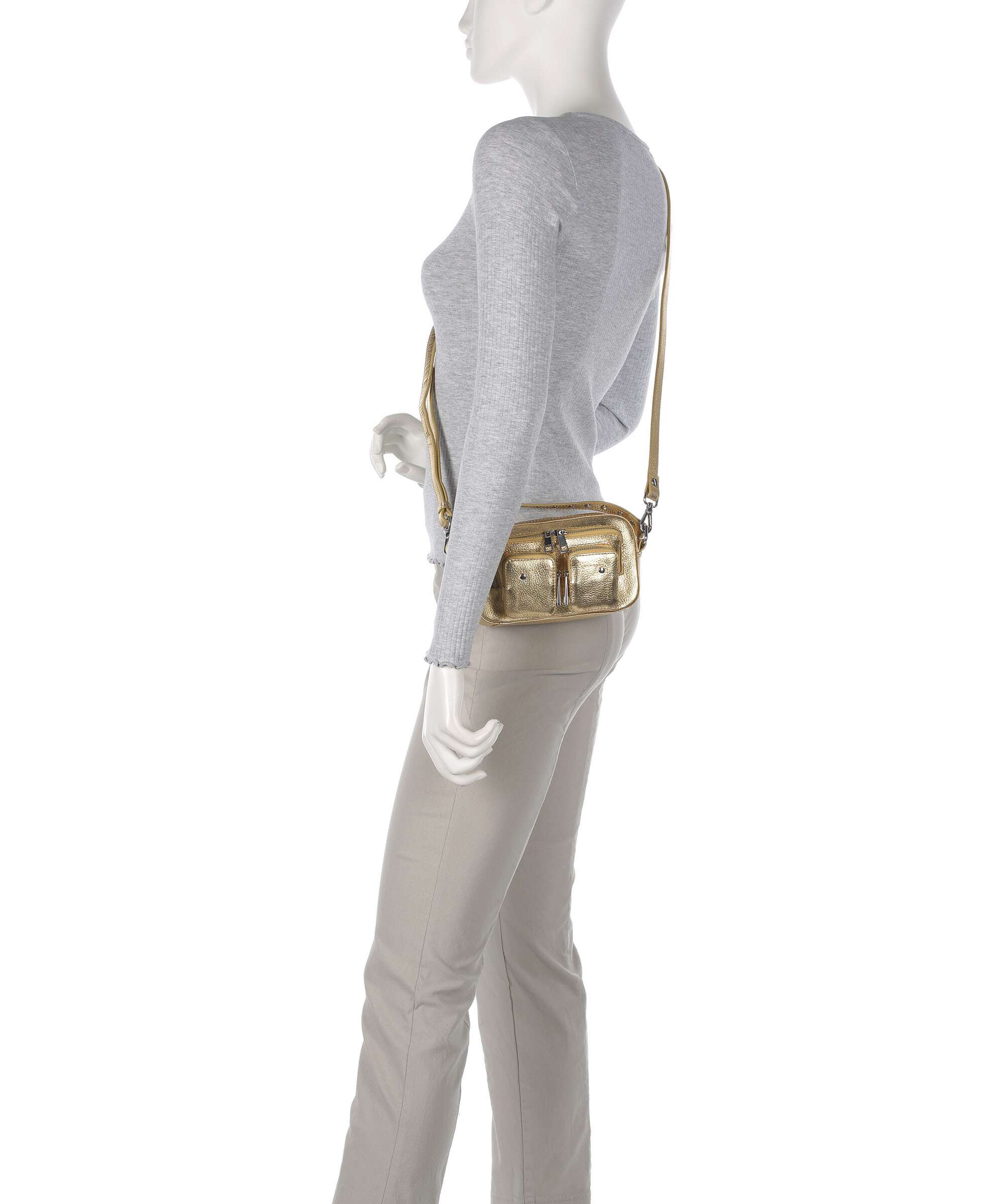Núnoo Metallic Helena Crossbody bag light gold