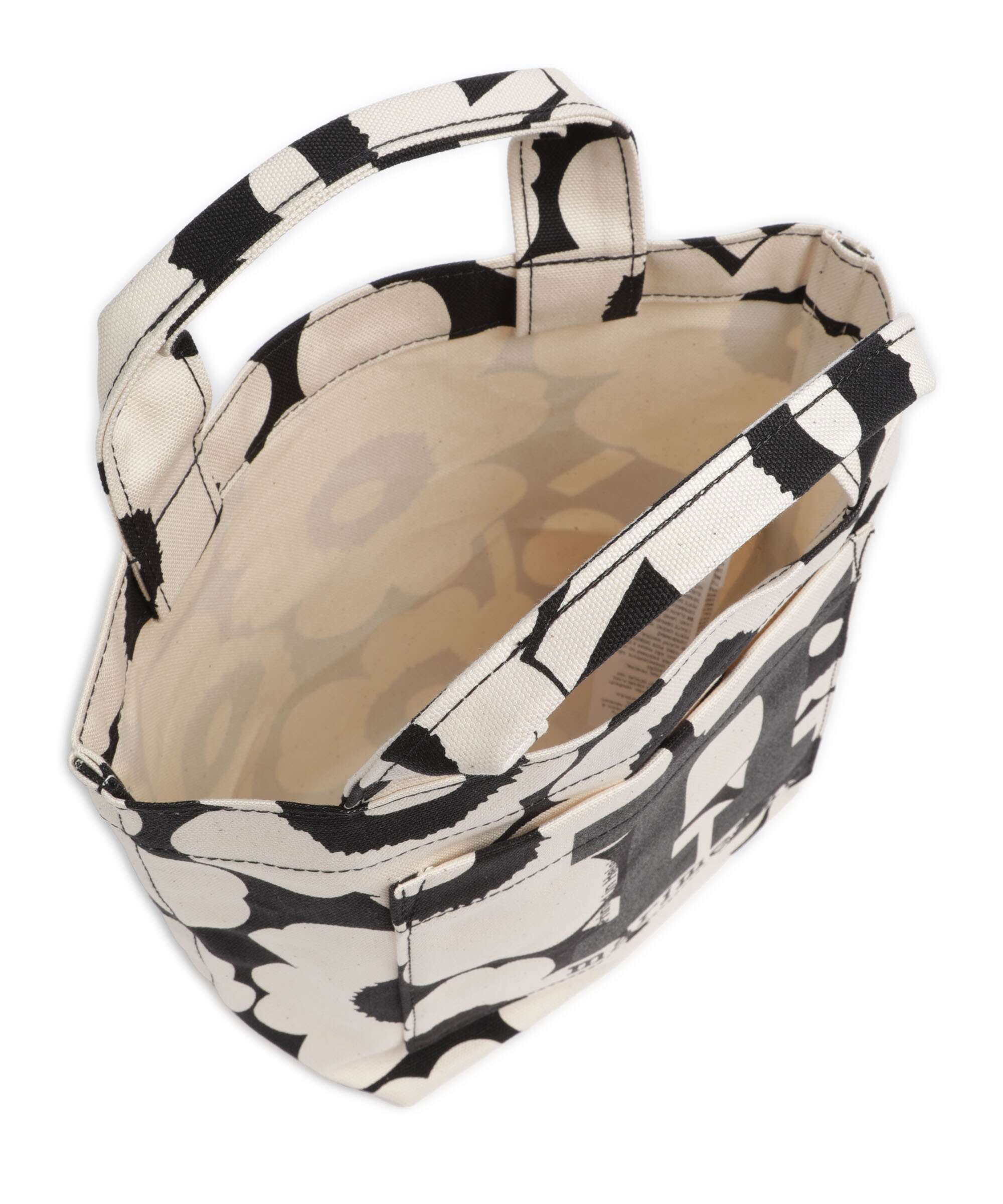 Marimekko Mono Unikko Mini Handbag cotton/black