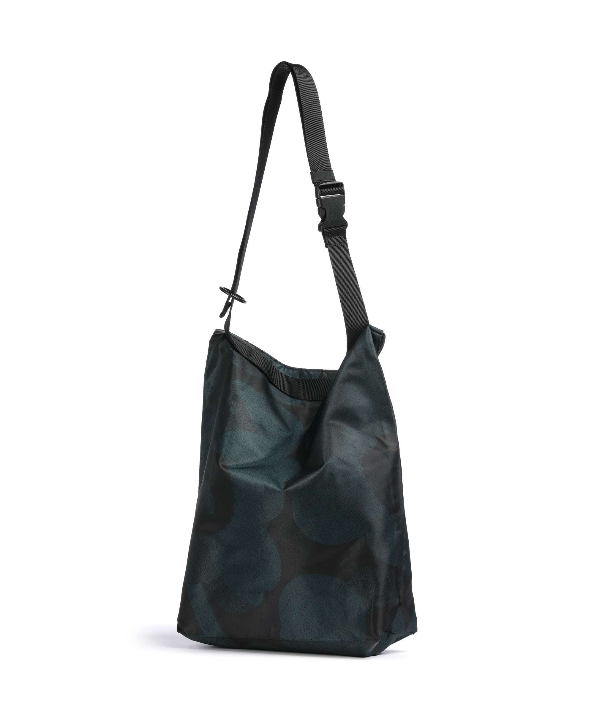 Marimekko Neat Unikko M Hobo bag dark green/black