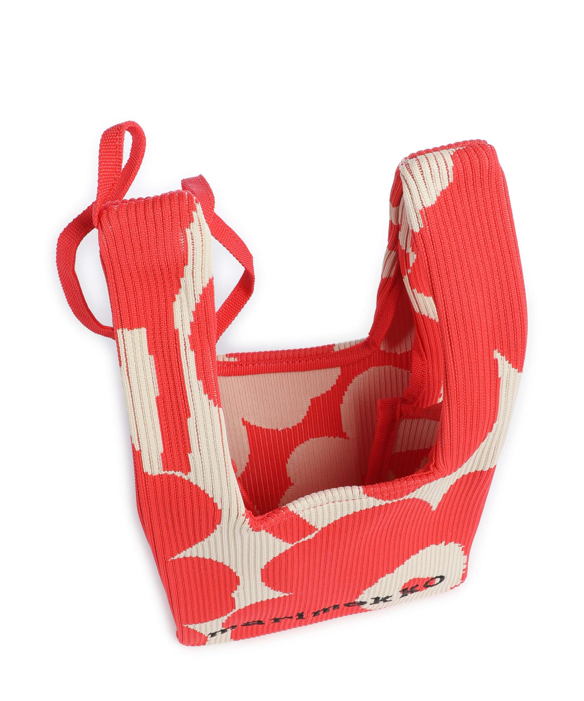 Marimekko Knitted Unikko Handbag pink/beige