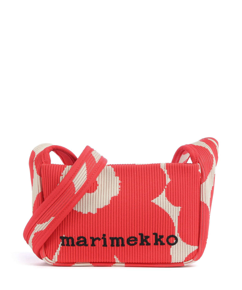 Marimekko Knitted Unikko Crossbody bag pink/beige