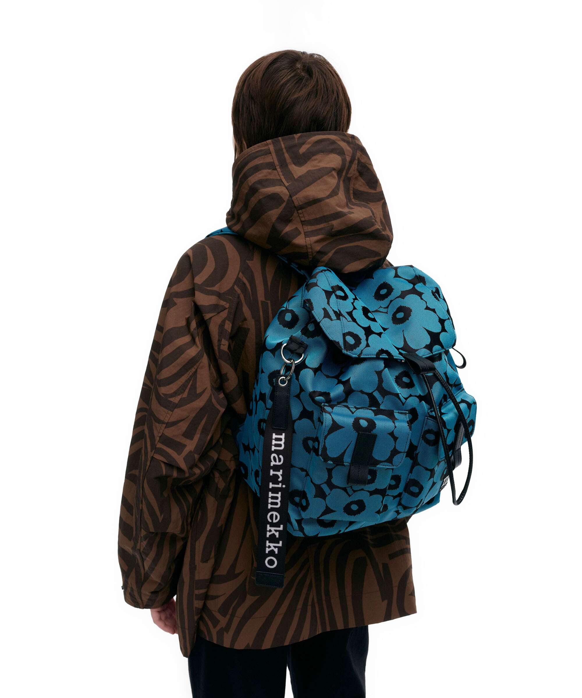 Marimekko Everything Unikko L Backpack blue/black