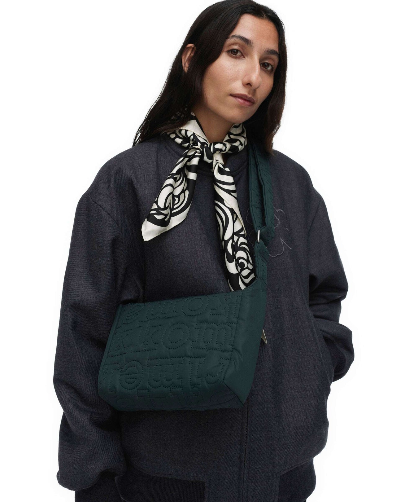 Marimekko Joy S Logo Crossbody bag dark green