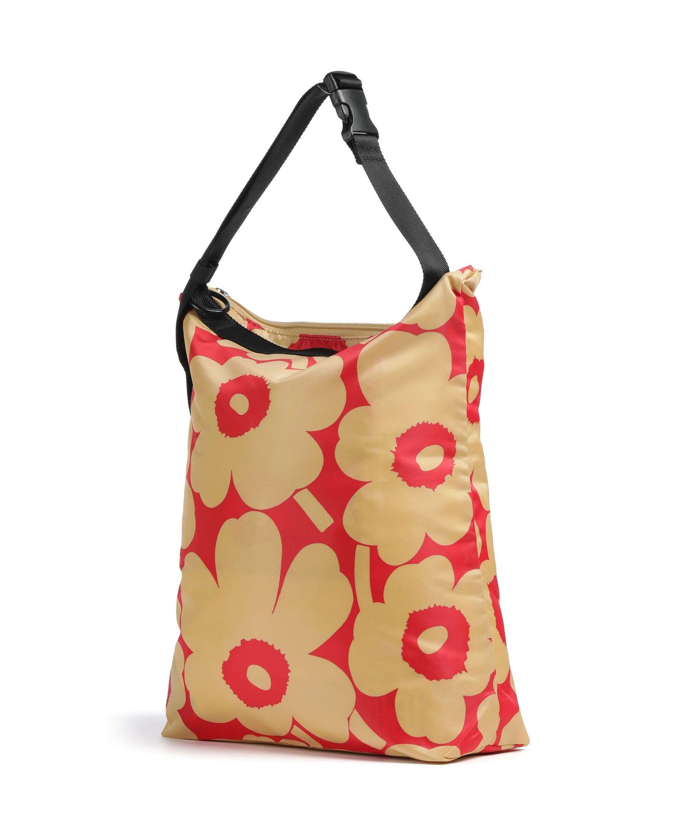 Marimekko Unikko Neat M Hobo bag light brown/red