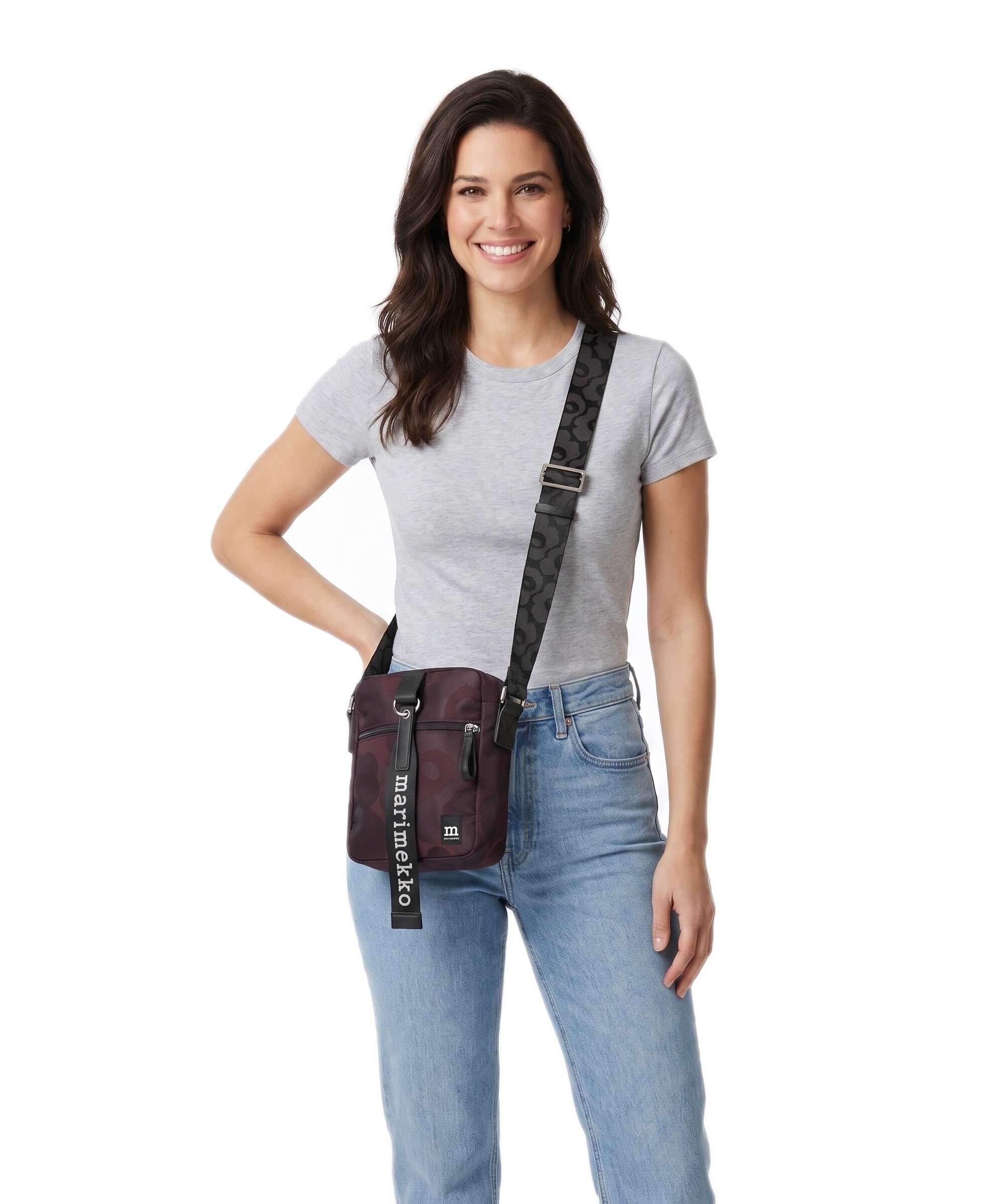 Marimekko Wear All Day Unikko Crossbody bag wine red/dark wine