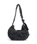 Marimekko Utu L Unikko Hobo bag dark grey/black