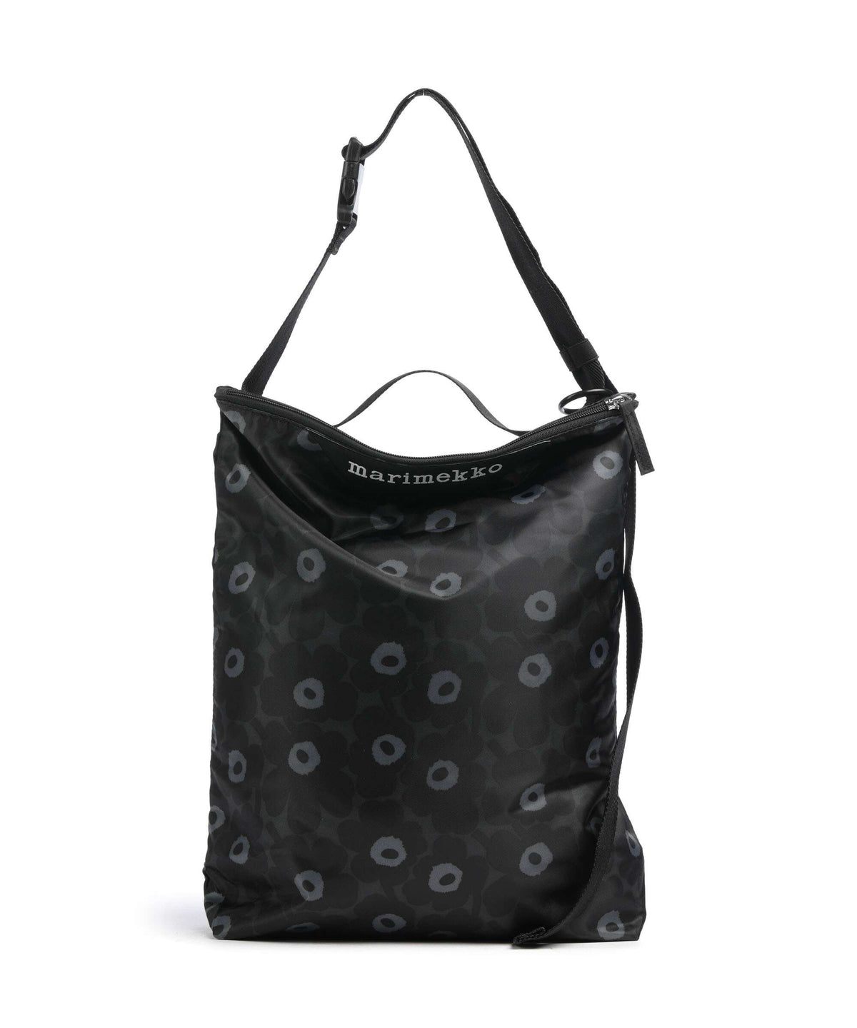 Marimekko Neat Unikko M Hobo bag black/dark grey