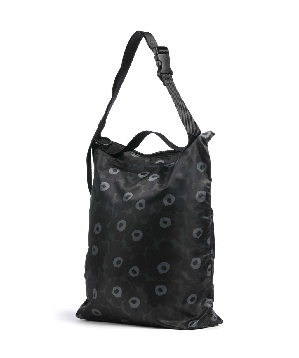 Marimekko Neat Unikko M Hobo bag black/dark grey