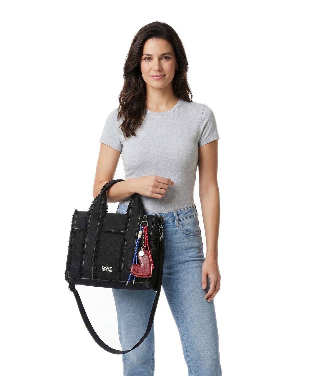 DKNY Barret Medium Handbag black denim