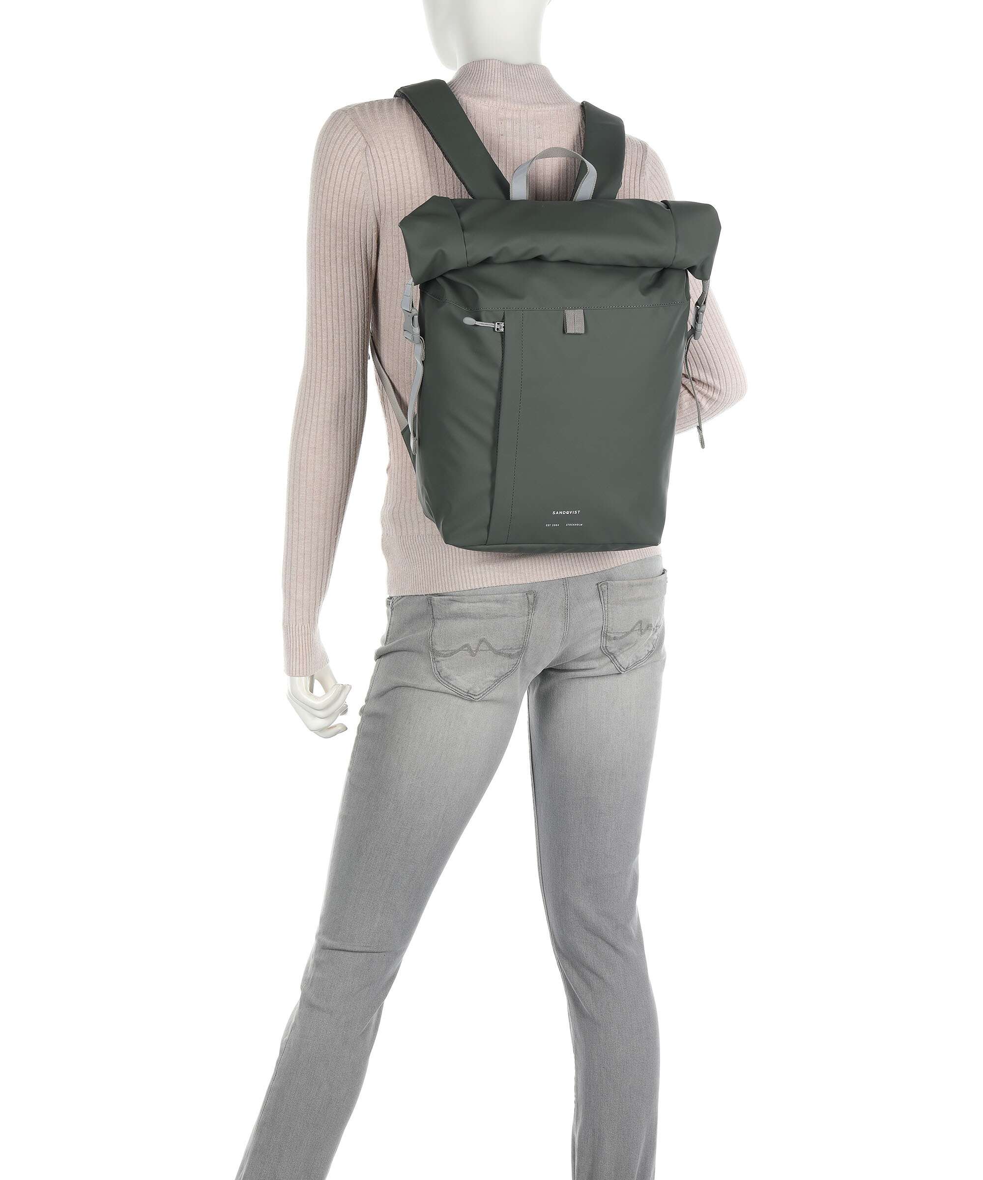 Sandqvist Stream Konrad Rolltop backpack orange