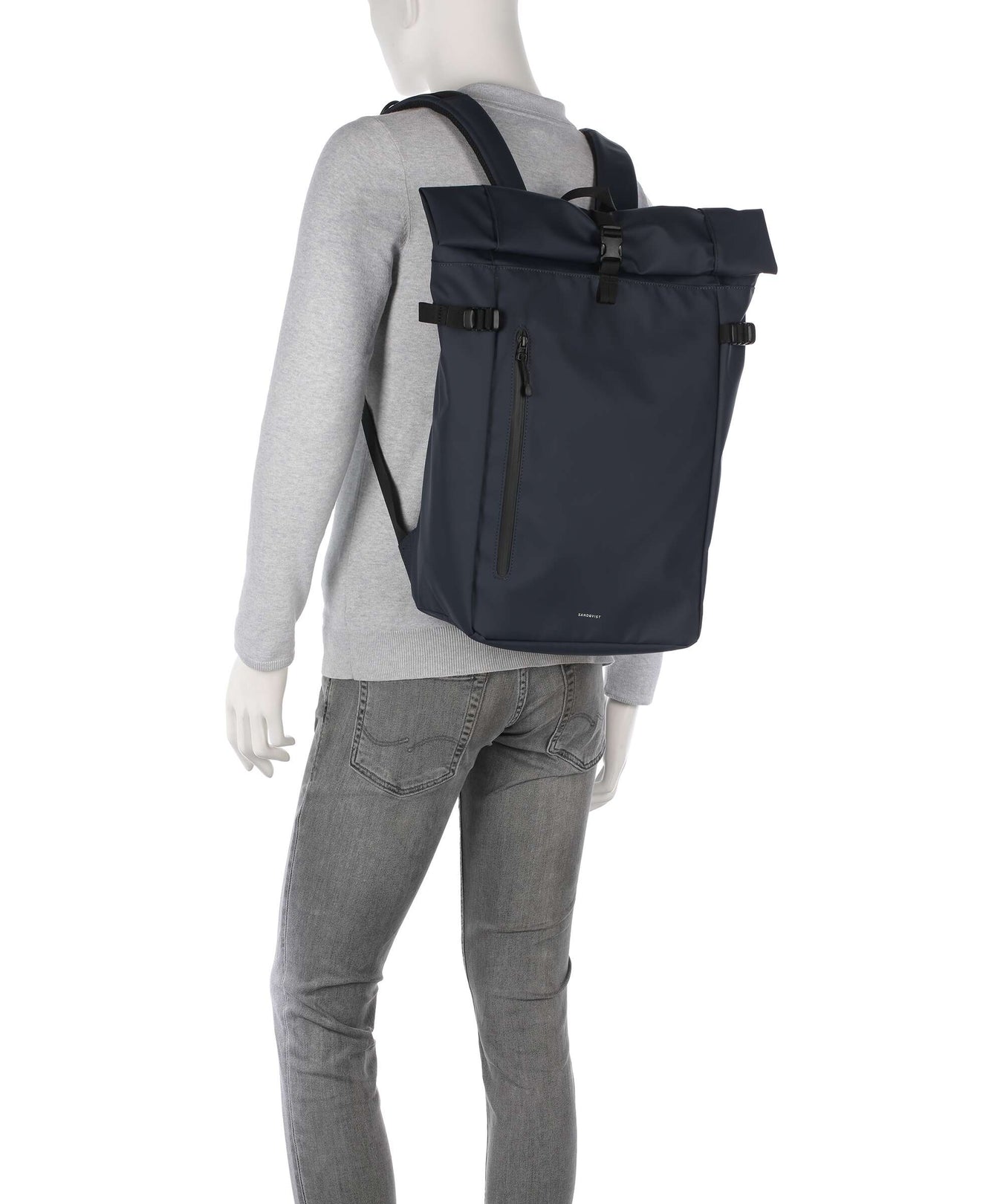 Sandqvist Stream L Rolltop backpack navy
