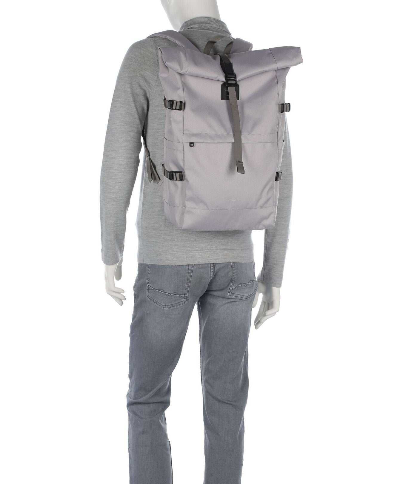 Sandqvist Icon L Rolltop backpack light grey