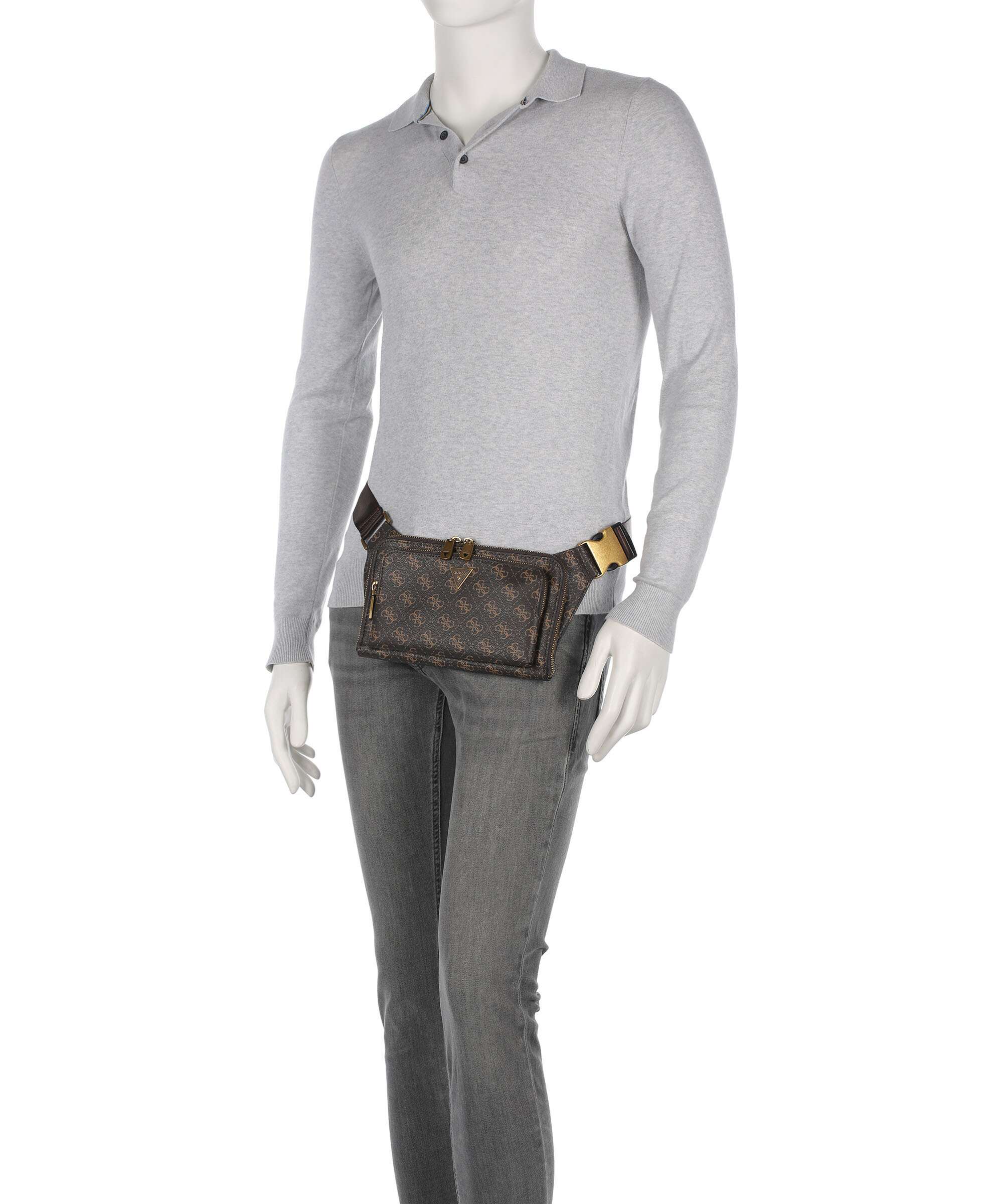 Guess Milano 4G Eco Belt bag brown/ochre