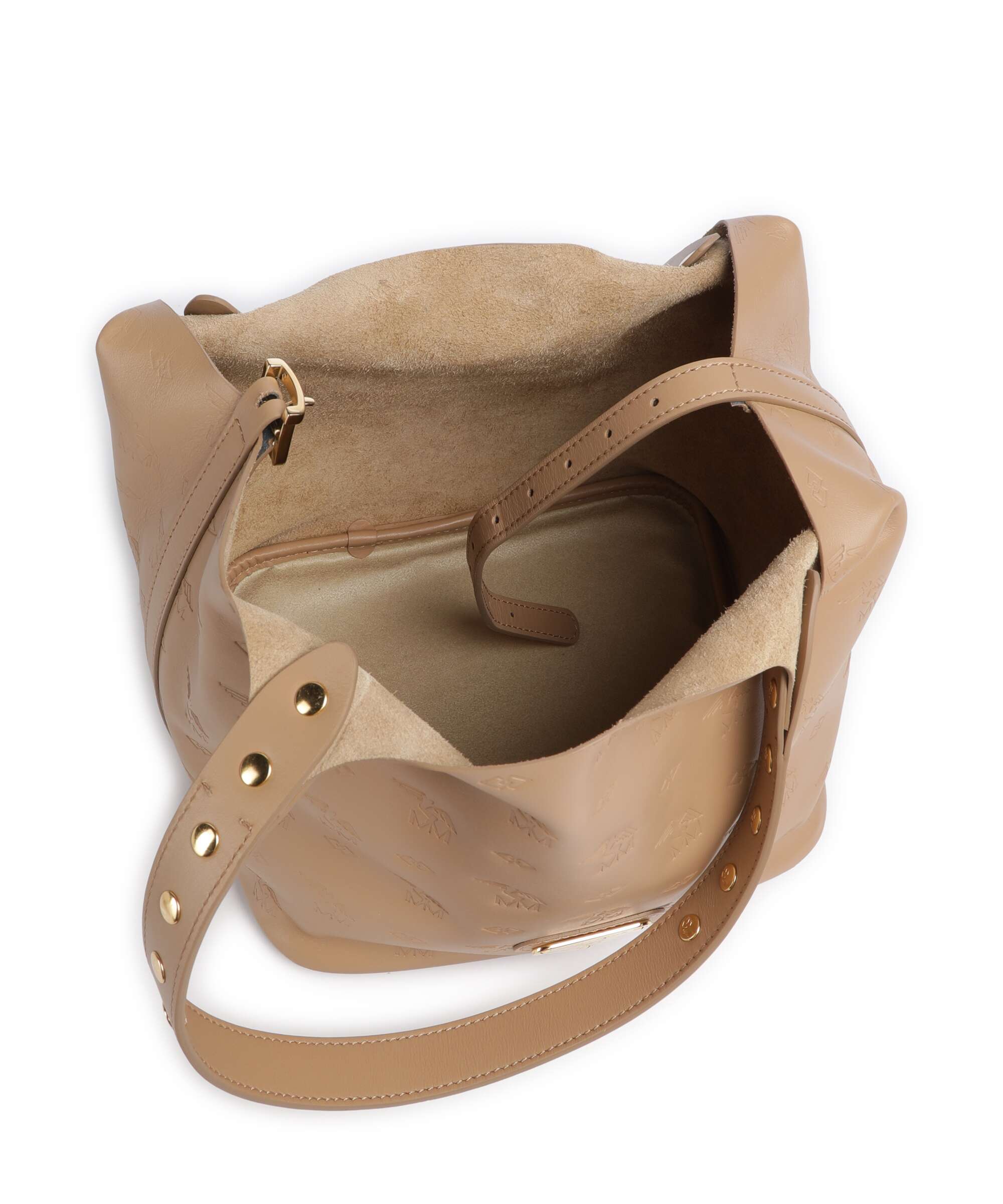 Maison Mollerus Stampato Liddes Hobo bag cappuccino