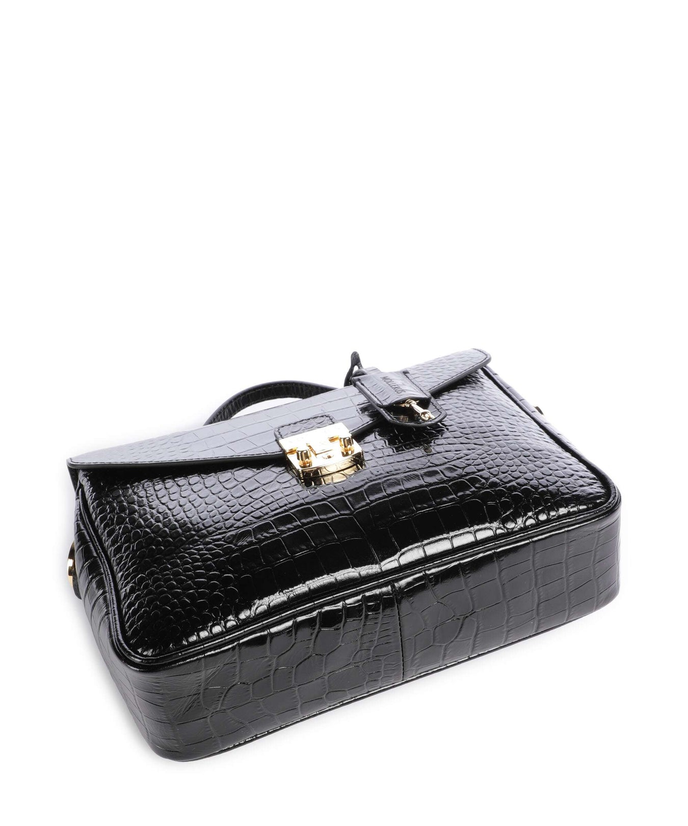 Maison Mollerus Croco Marly Handbag classic schwarz