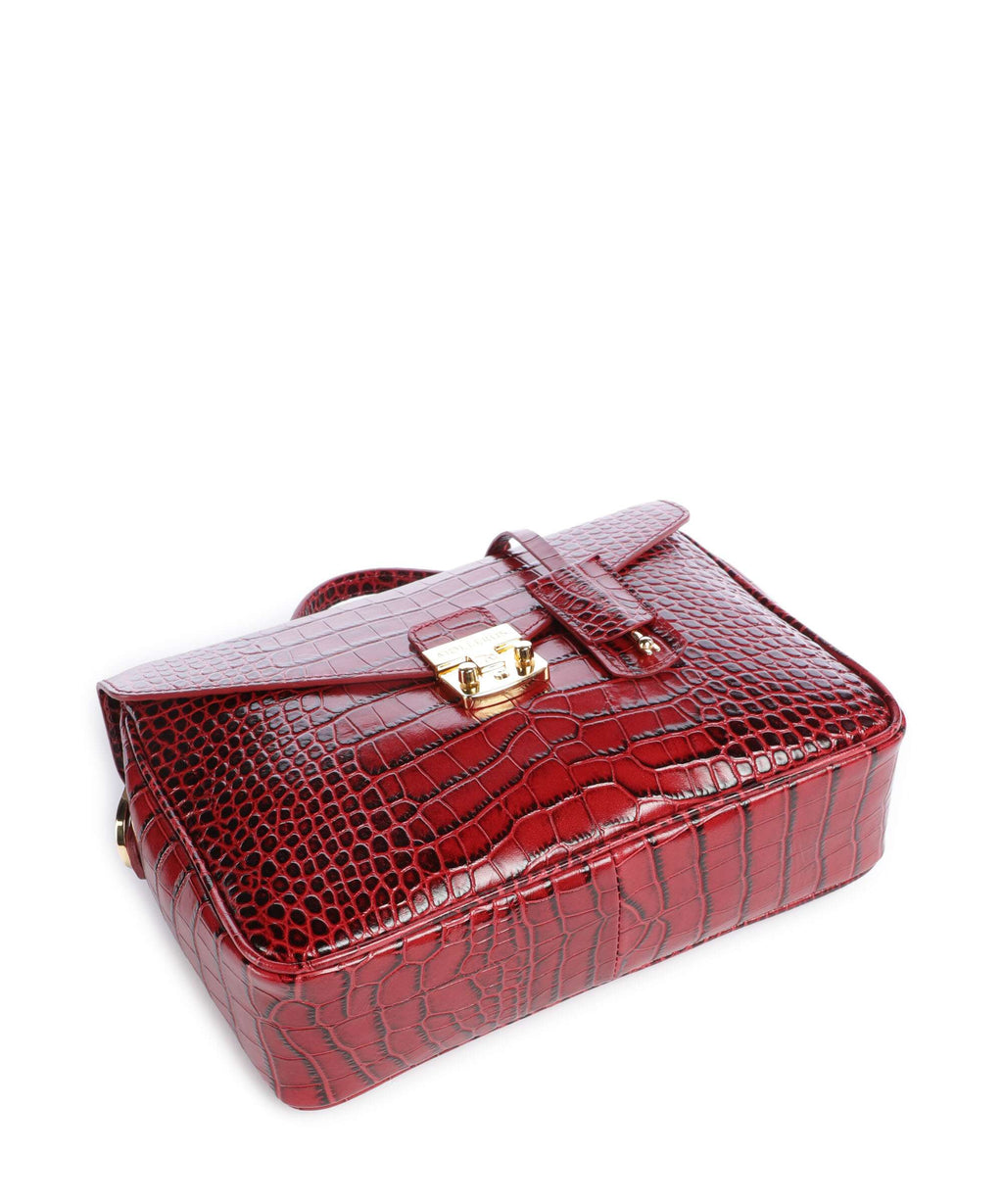 Maison Mollerus Croco Marly Handbag antique rot