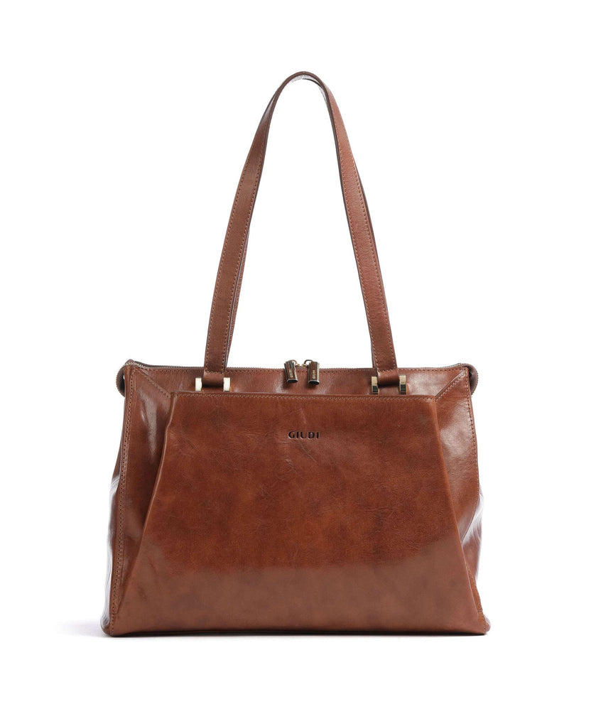 Giudi Crown Tote bag brown