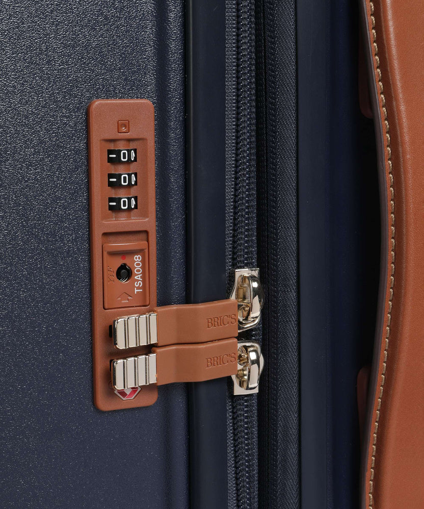 Brics Bellagio Spinner (4 wheels) blue/tan