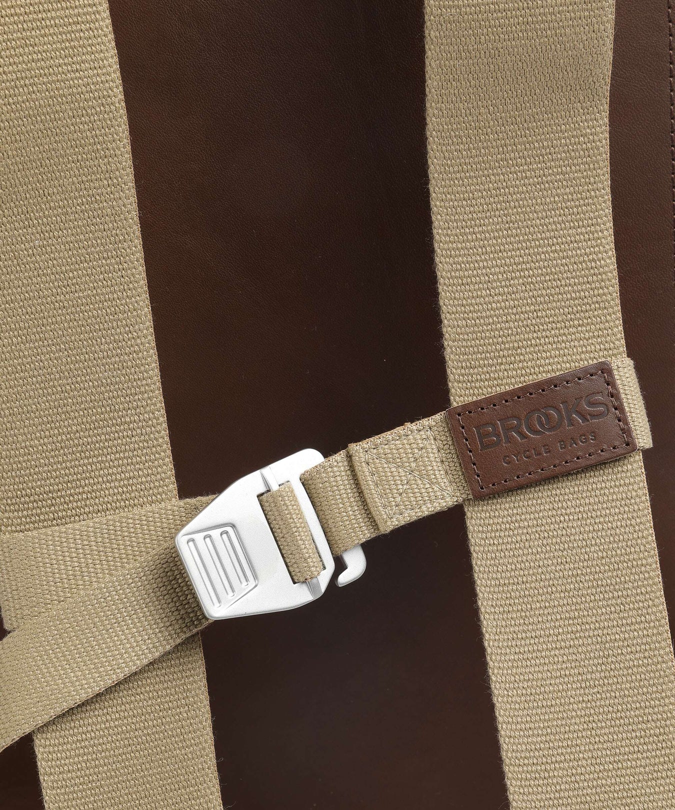 Brooks England Pickwick Leather Large Rolltop backpack dark tan