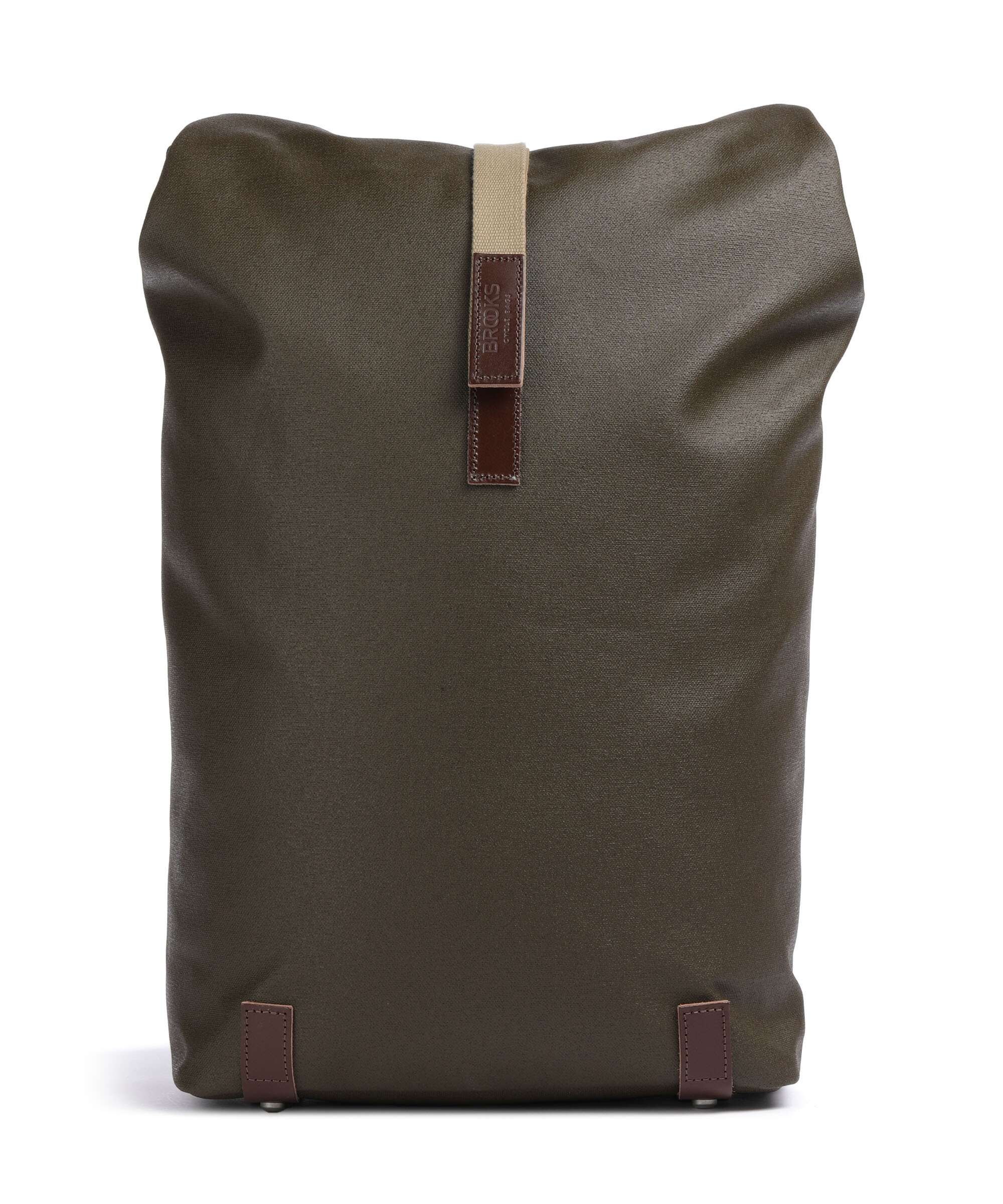 Brooks England Pickwick Large Patchwork Rolltop backpack moss