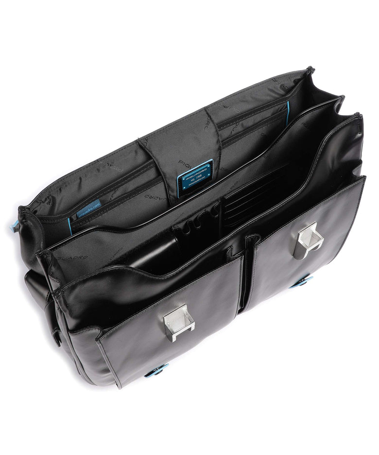 Piquadro Blue Square Briefcase black